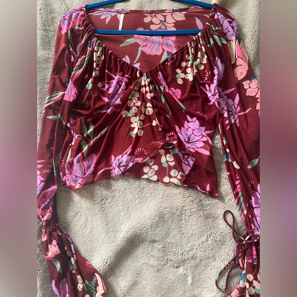 Free people red summer top